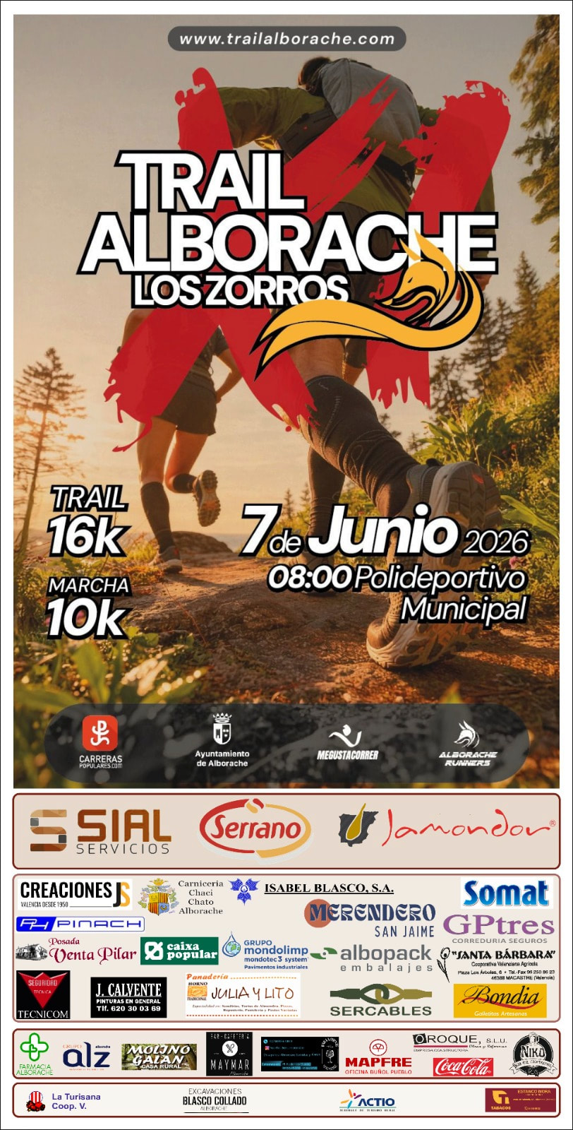 Cartel oficial Trail Alborache Los Zorros